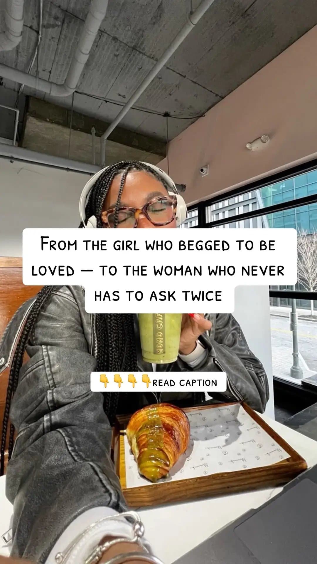 FROM THE GIRL WHO BEGGED TO BE
LOVED — TO THE WOMAN WHO NEVER
HAS TO ASK TWICE

…