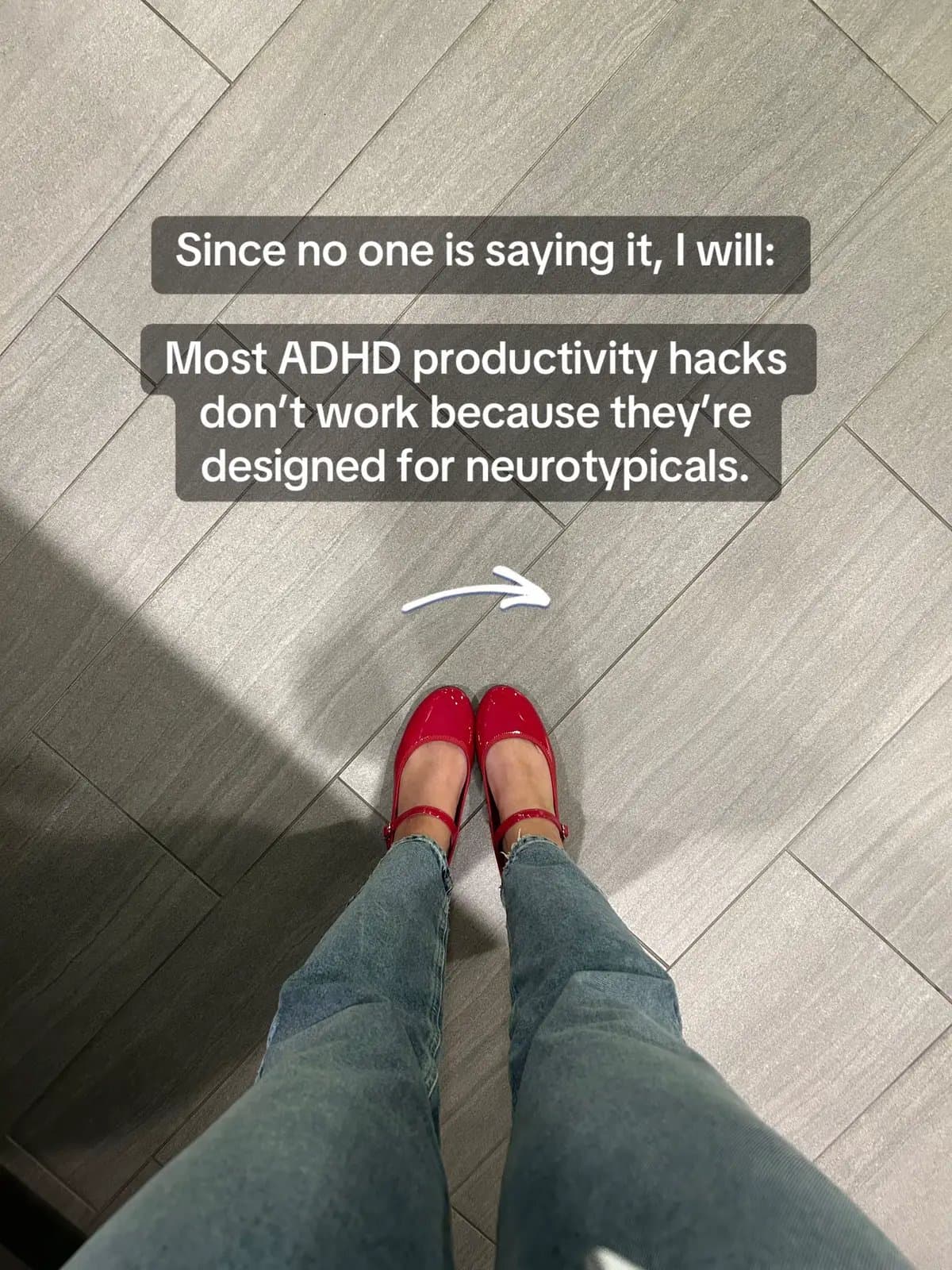 Since no one is saying it, I will:
Most ADHD productivity hacks
don’t work becau…