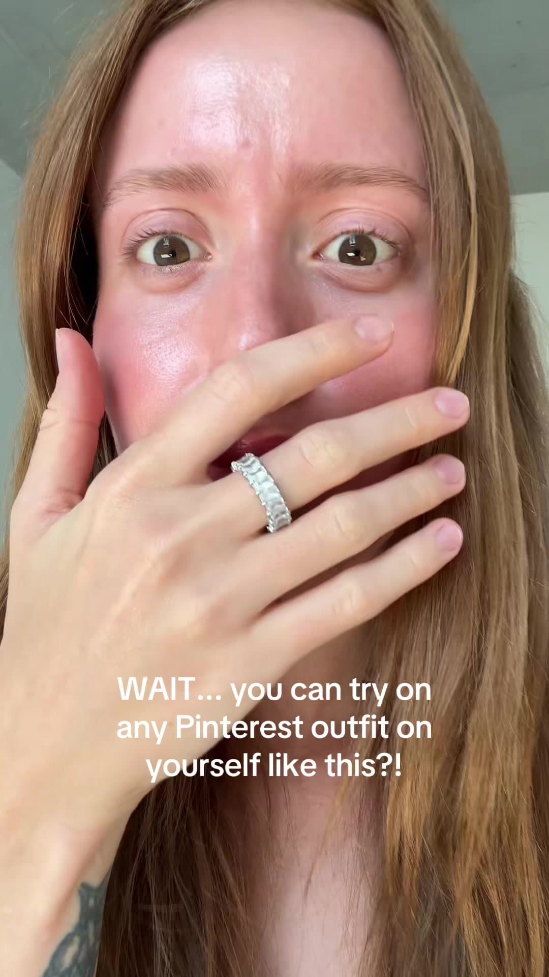 WAIT... you can try on
any Pinterest outfit on
yourself like this?!