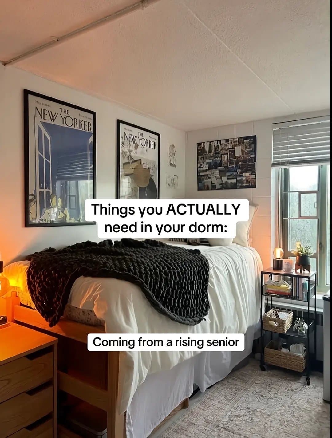 Things you ACTUALLY
need in your dorm:
Coming from a rising senior