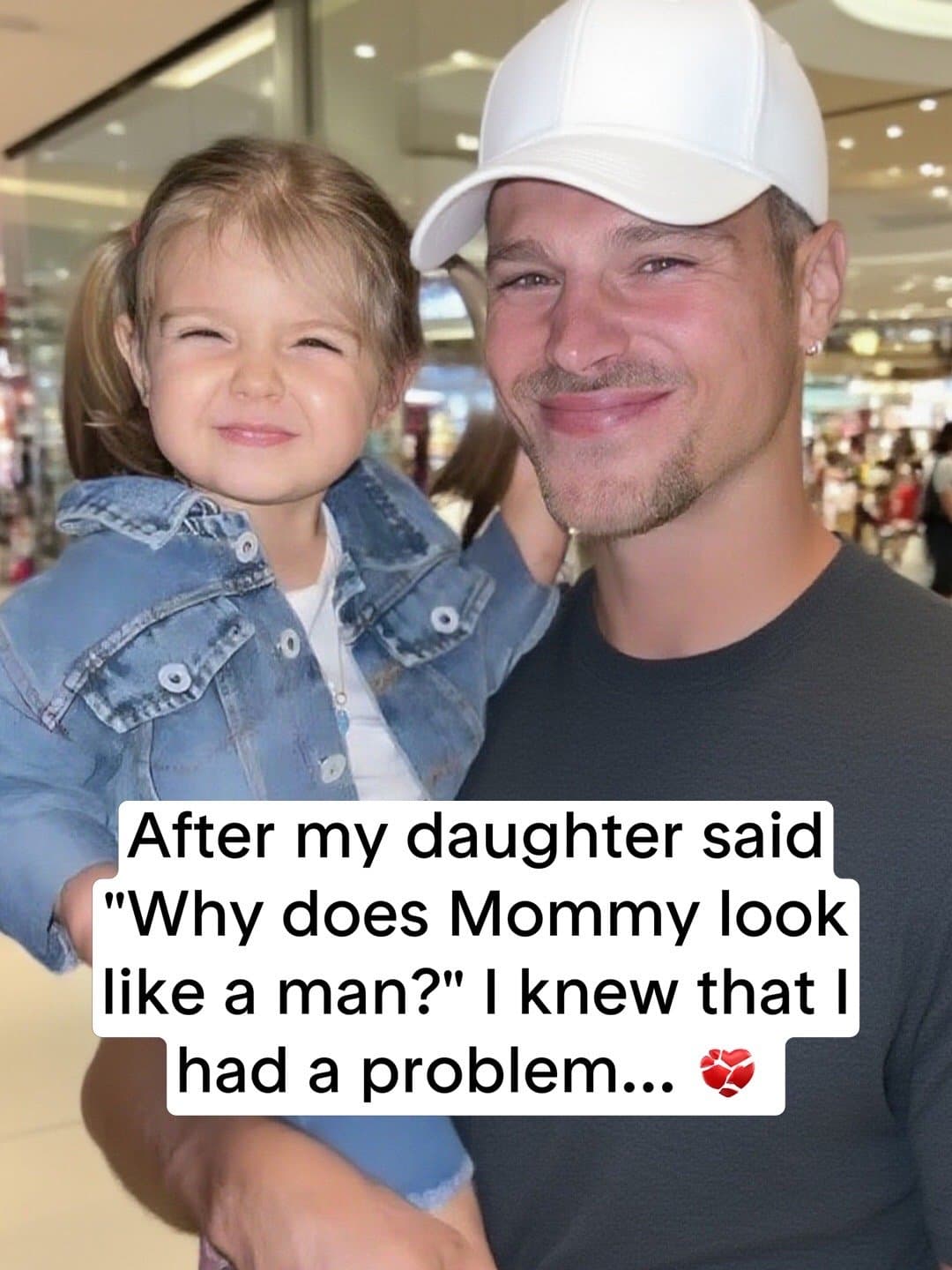 After my daughter said
"Why does Mommy look
like a man?" I knew that I
had a pro…