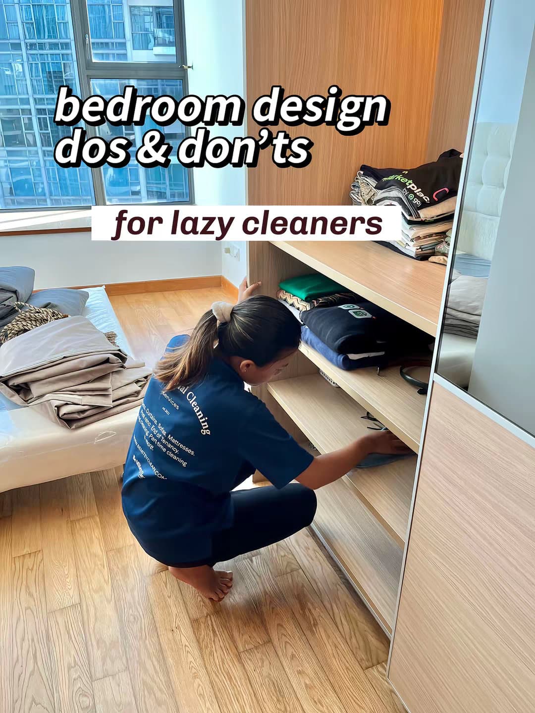 bedroom design
dos & don'ts
for lazy cleaners