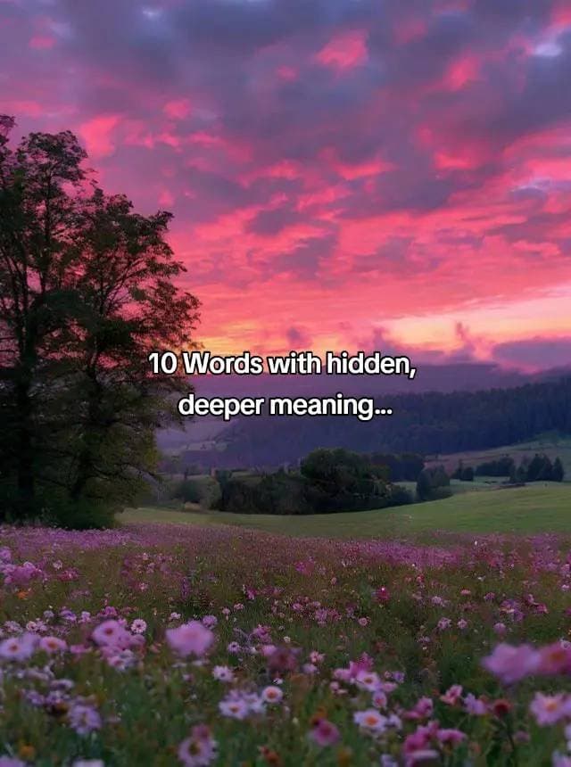 10 Words with hidden, deeper meaning...