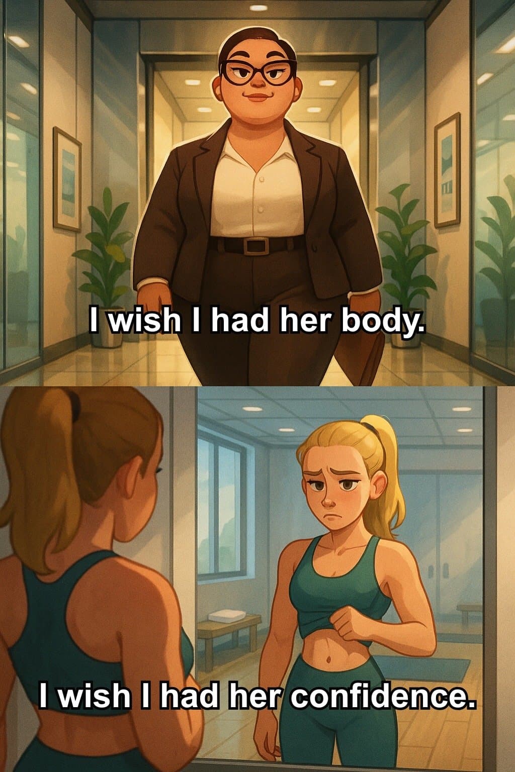 I wish I had her body.
I wish I had her confidence.