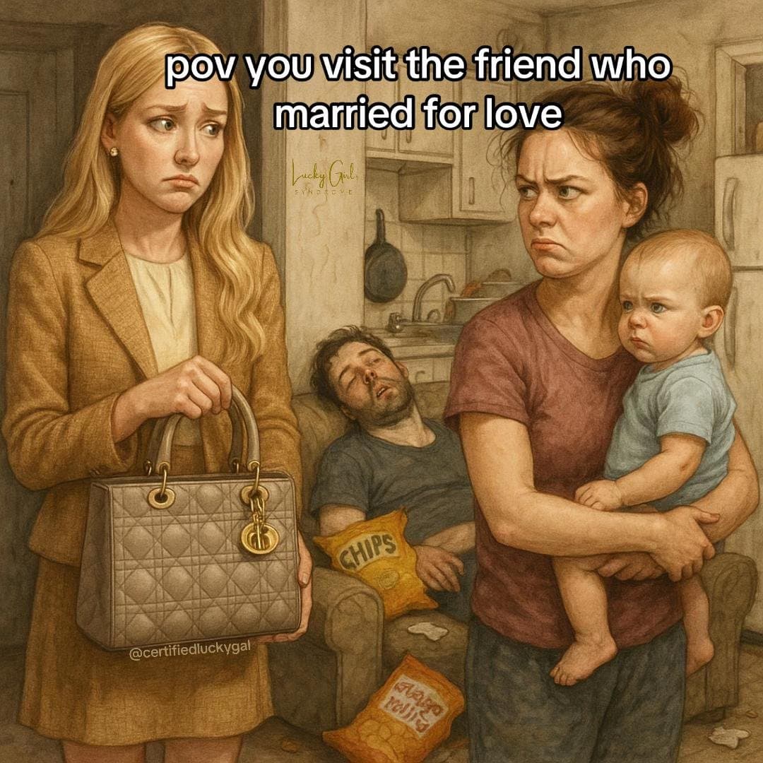 pov you visit the friend who
married for love