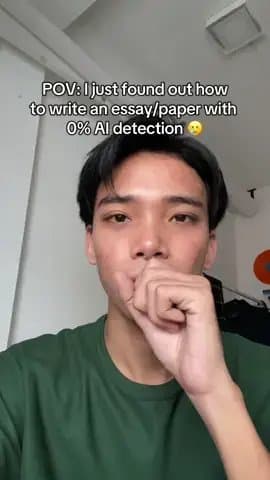 POV: I just found out how
to write an essay/paper with
0% AI detection 🥲

copy …