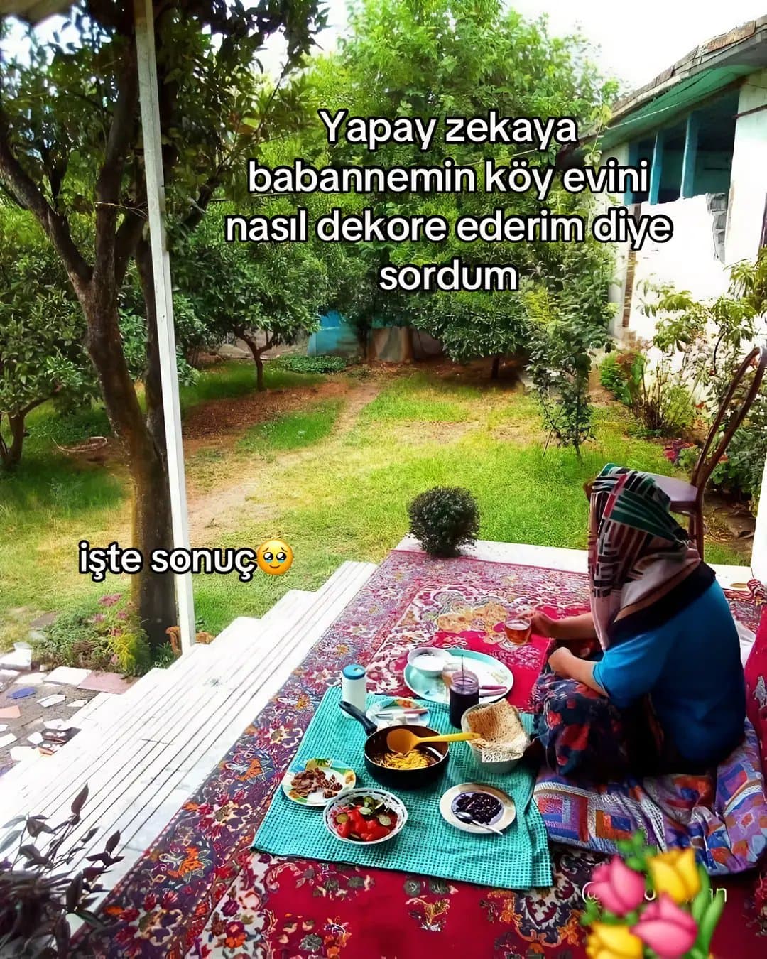 Yapıy zekaya
babanemin köy evini
nasıl dekore ederim diye
sordum
işte sonuç🥹