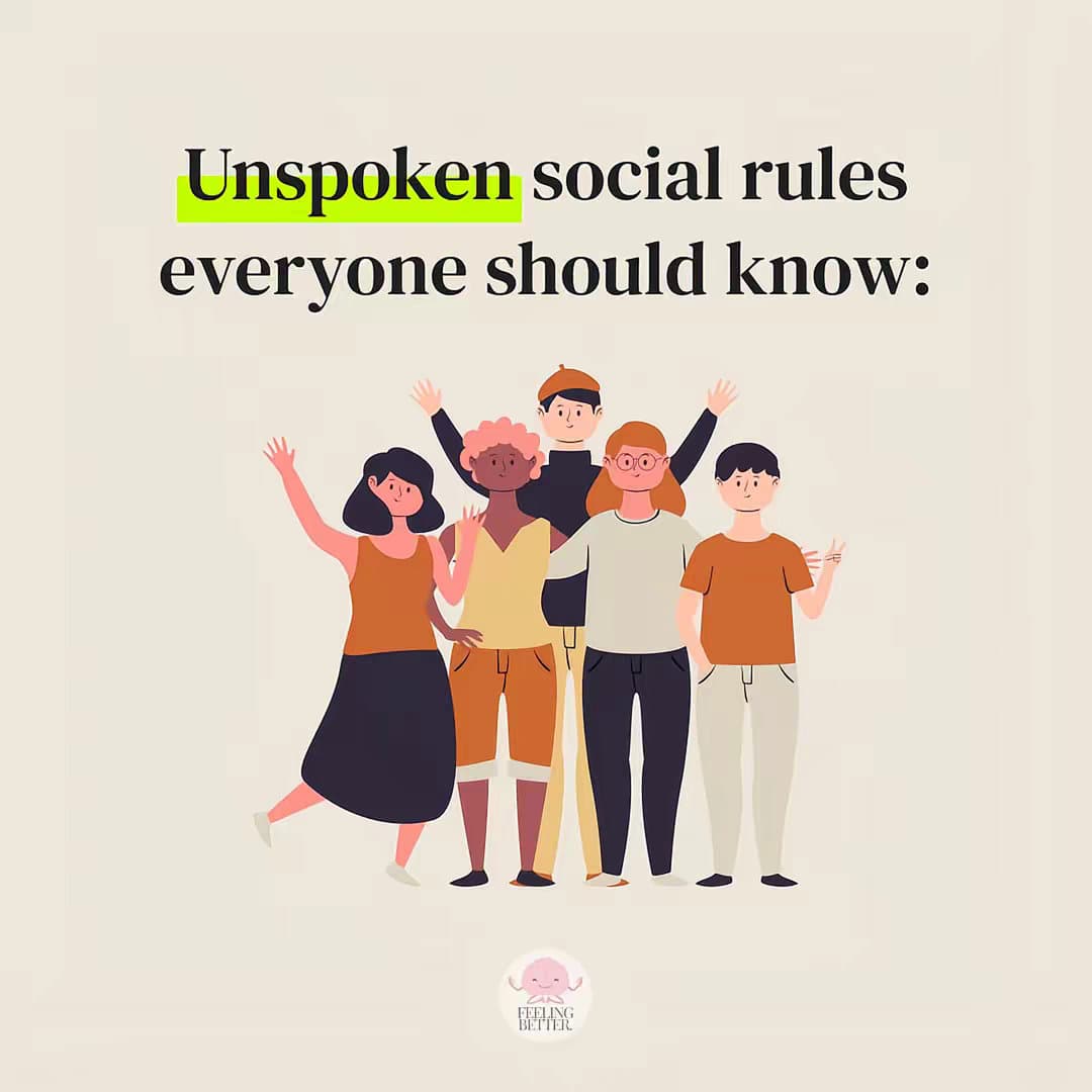 Unspoken social rules everyone should know: