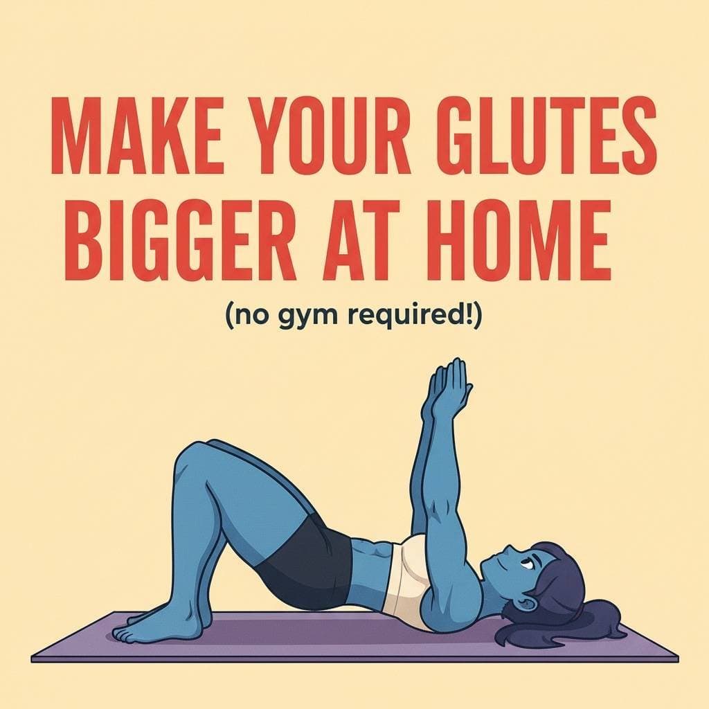 MAKE YOUR GLUTES
BIGGER AT HOME
(no gym required!)