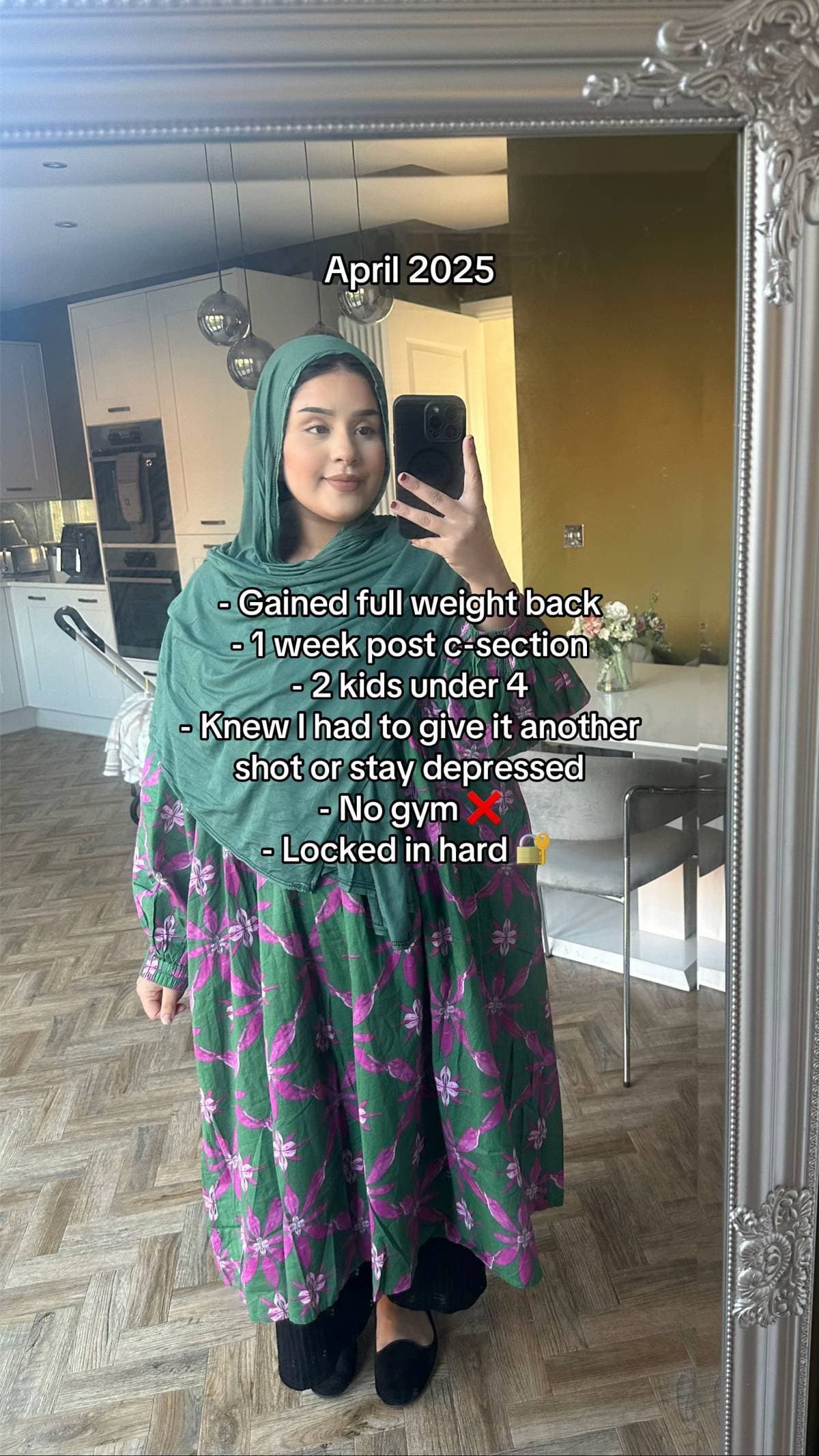 April 2025

- Gained full weight back
- 1 week post c-section
- 2 kids under 4
-…