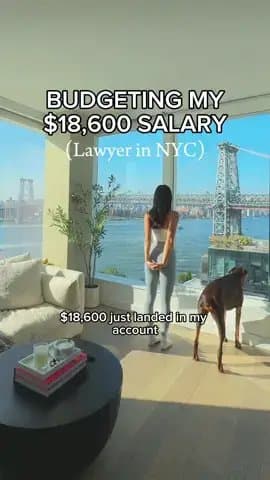 BUDGETING MY
$18,600 SALARY
(Lawyer in NYC)

It's the end of the month

and as a…