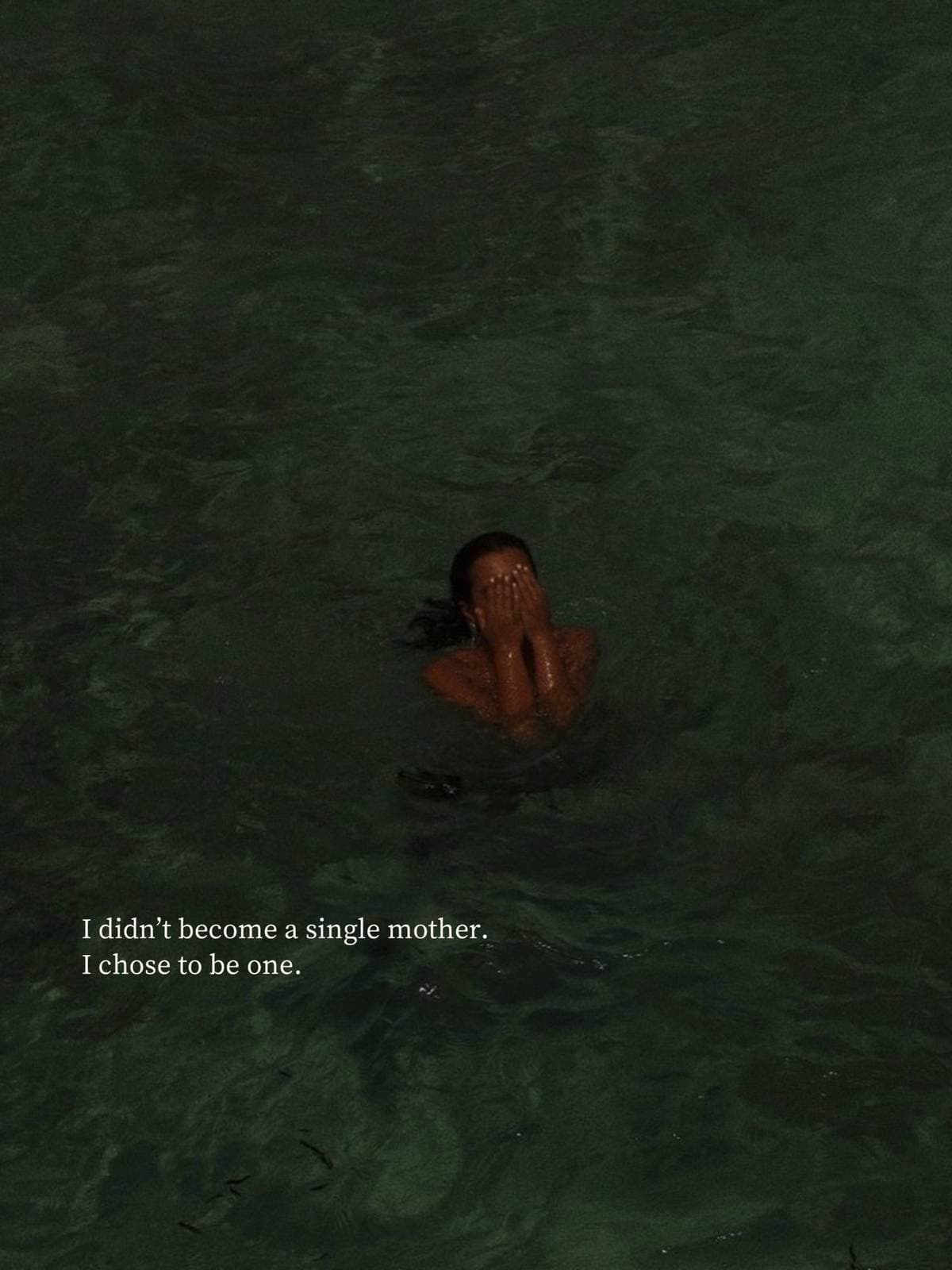 I didn't become a single mother.
I chose to be one.