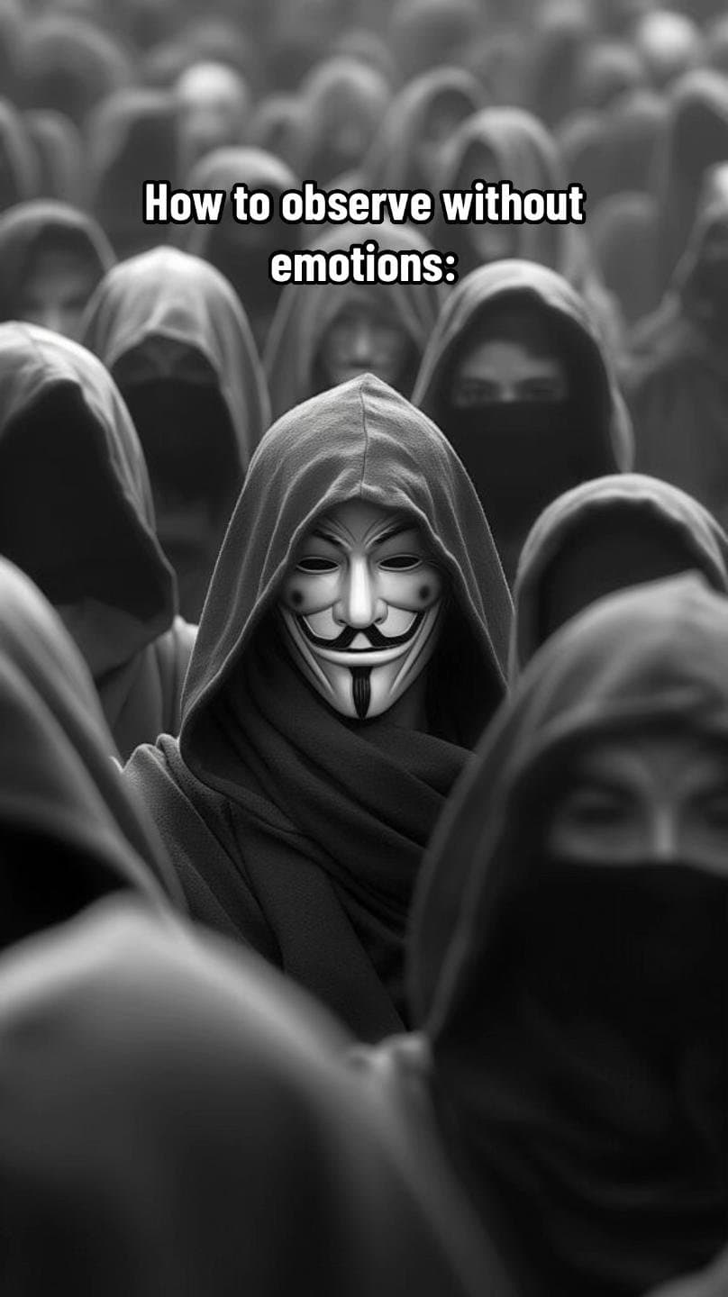 How to observe without
emotions: