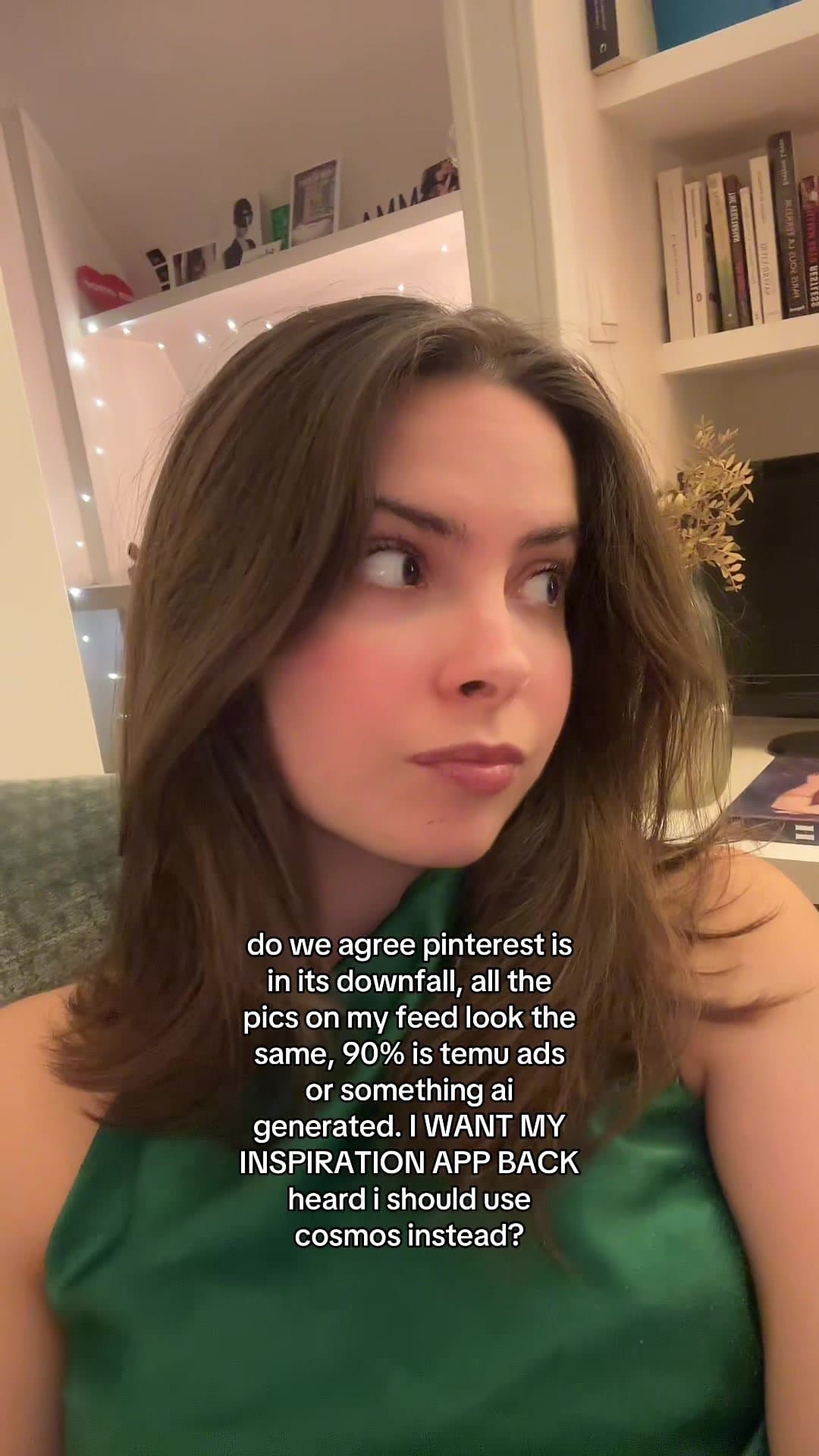 do we agree pinterest is
in its downfall, all the
pics on my feed look the
same,…