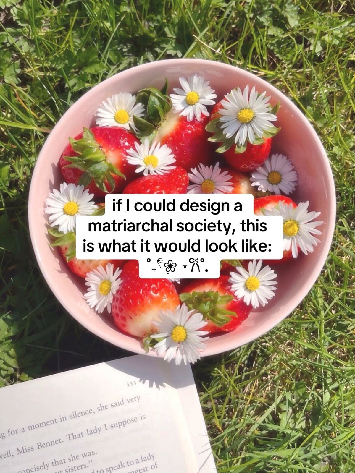 if I could design a
matriarchal society, this
is what it would look like: