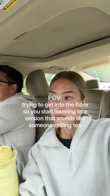 POV: trying to get into the Bible so you start listening to a version that sound…