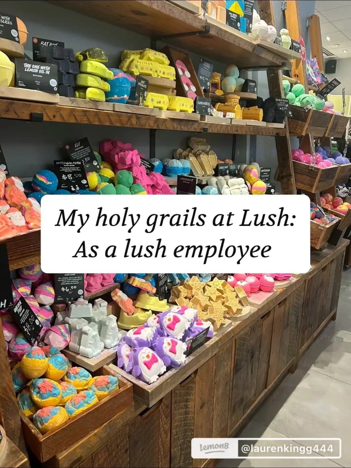 My holy grails at Lush:
As a lush employee