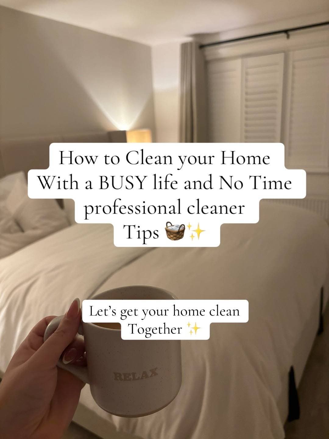 How to Clean your Home
With a BUSY life and No Time
professional cleaner
Tips 🧺…