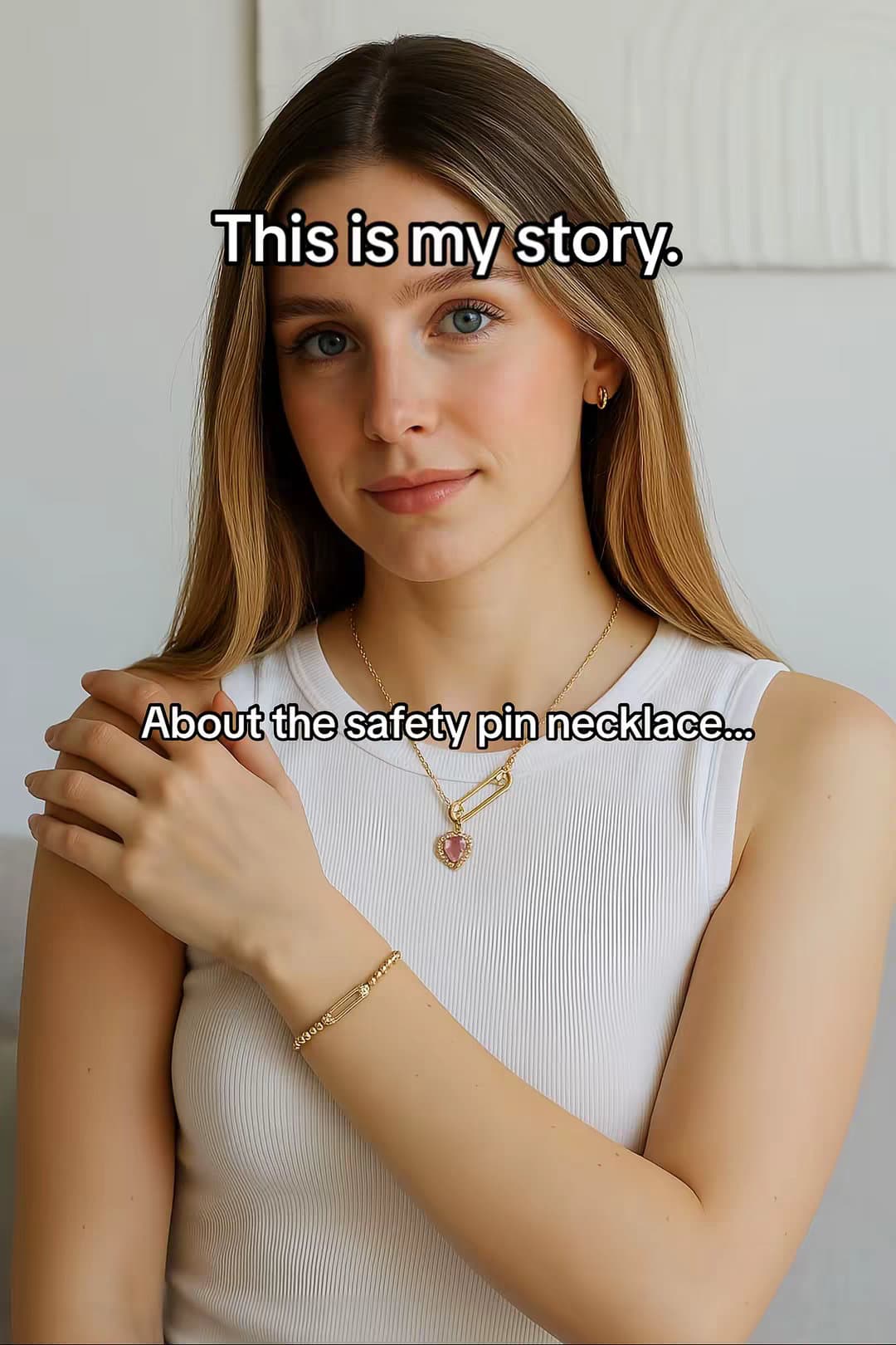 This is my story.
About the safety pin necklace...