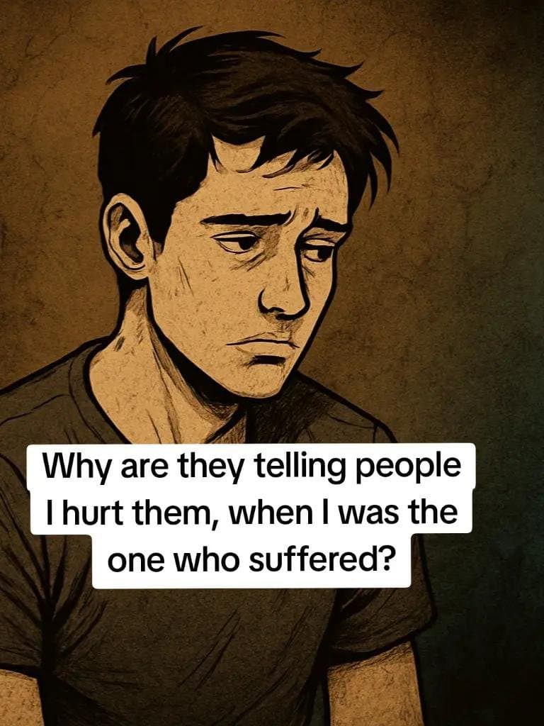 Why are they telling people
I hurt them, when I was the
one who suffered?