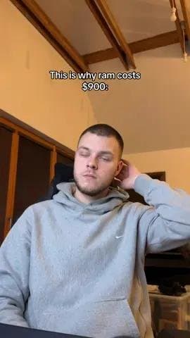 This is why ram costs
$900: