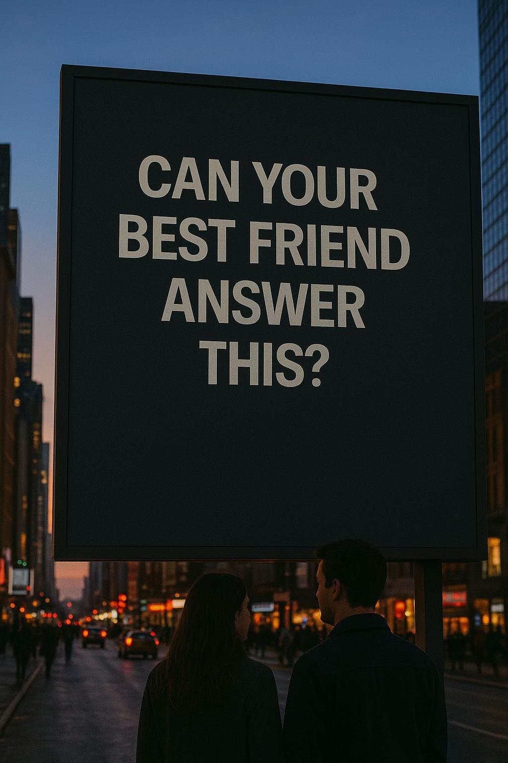 CAN YOUR
BEST FRIEND
ANSWER
THIS?