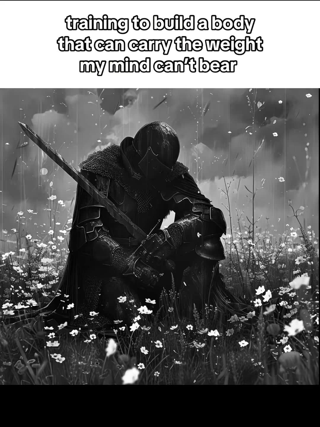 training to build a body
that can carry the weight
my mind can't bear