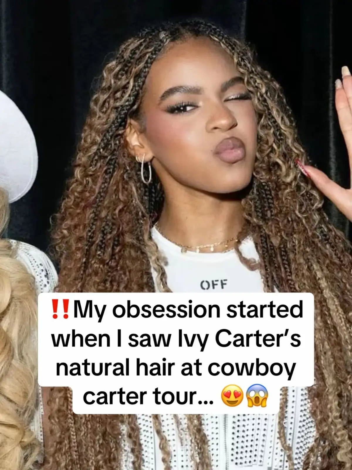 ‼️My obsession started
when I saw Ivy Carter's
natural hair at cowboy
carter tou…