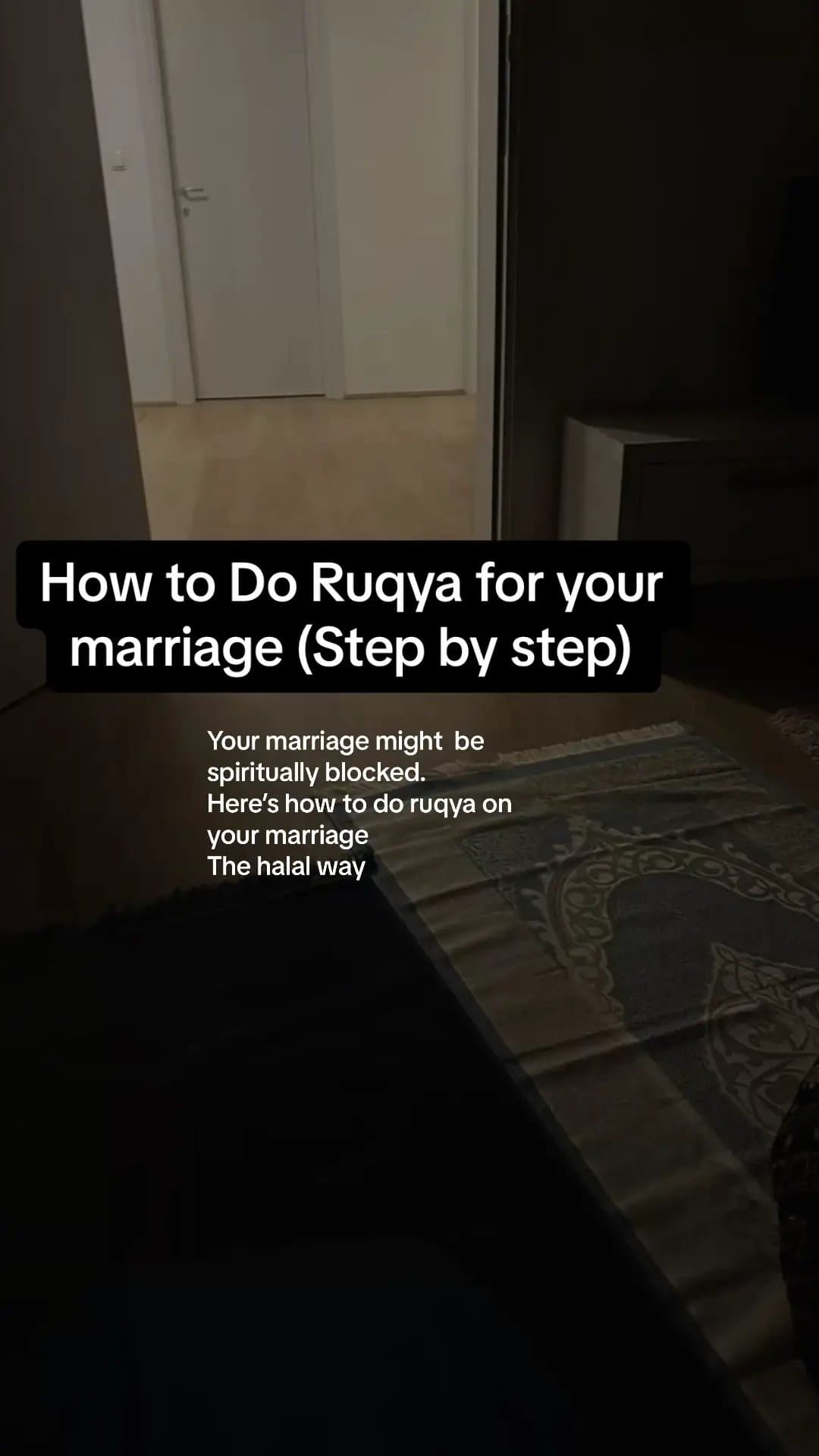 How to Do Ruqya for your
marriage (Step by step)
Your marriage might be
spiritua…