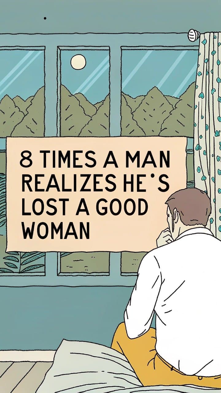 8 TIMES A MAN
REALIZES HE’S
LOST A GOOD
WOMAN
