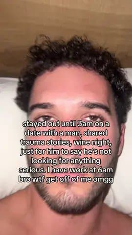 stayed out until 3am on a
date with a man, shared
trauma stories, wine night,
ju…