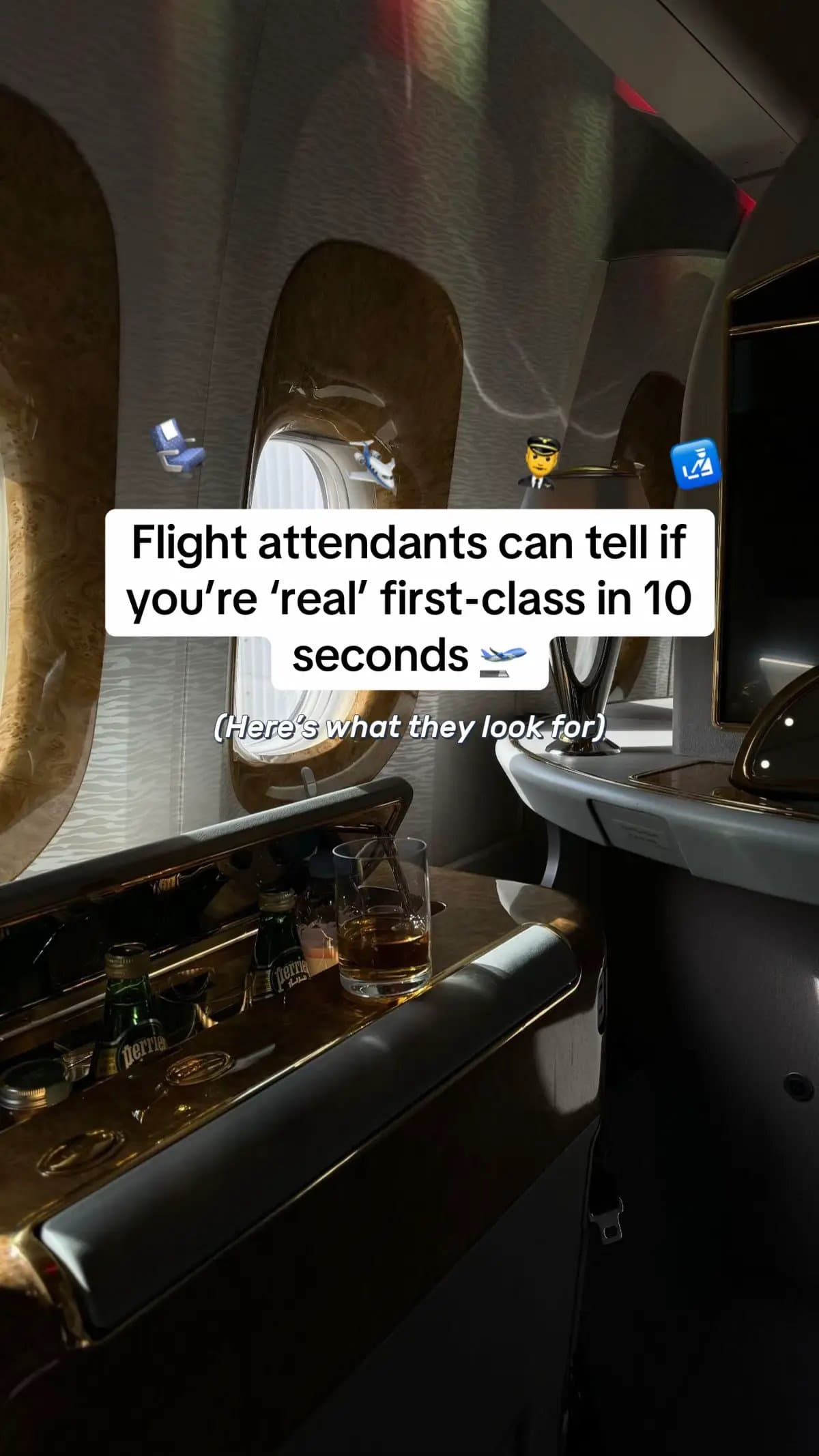 Flight attendants can tell if
you're 'real' first-class in 10
seconds 🛫
💳

(He…
