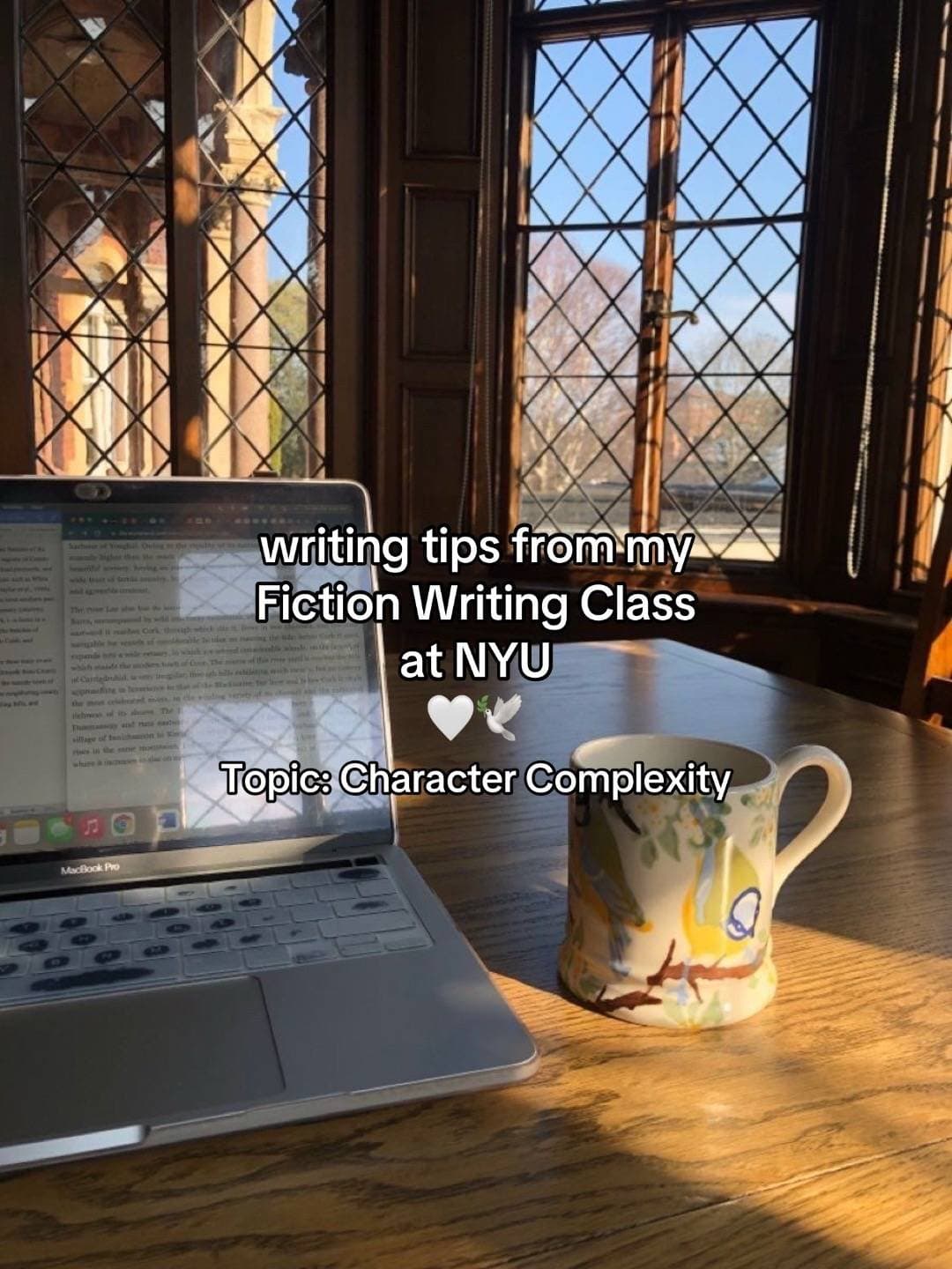 writing tips from my
Fiction Writing Class
at NYU 🤍🕊️

Topic: Character Comple…