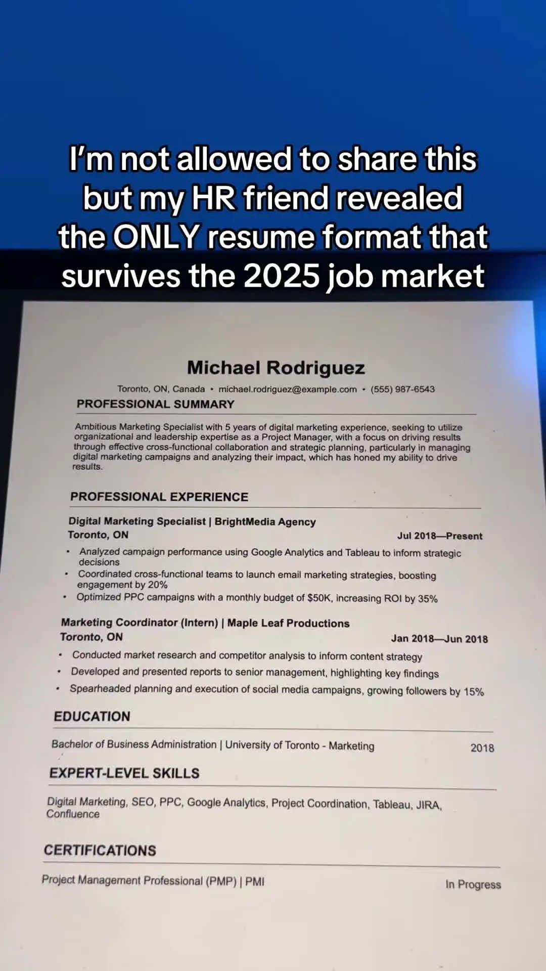 I'm not allowed to share this
but my HR friend revealed
the ONLY resume format t…