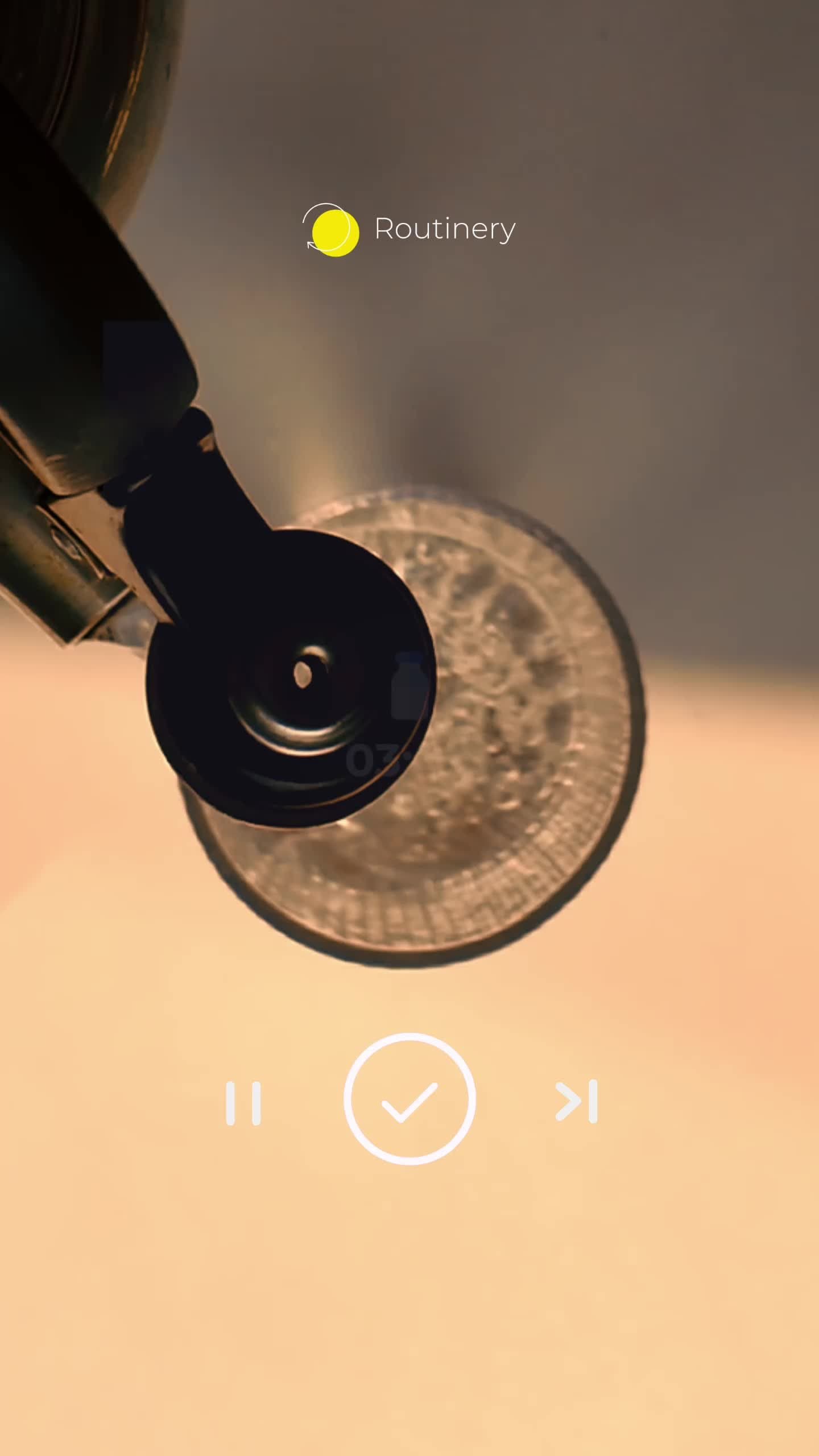 Drinking water
03:00

Stretching 
05:00

Skincare 
03:00

Eat breakfast 
15:00

…