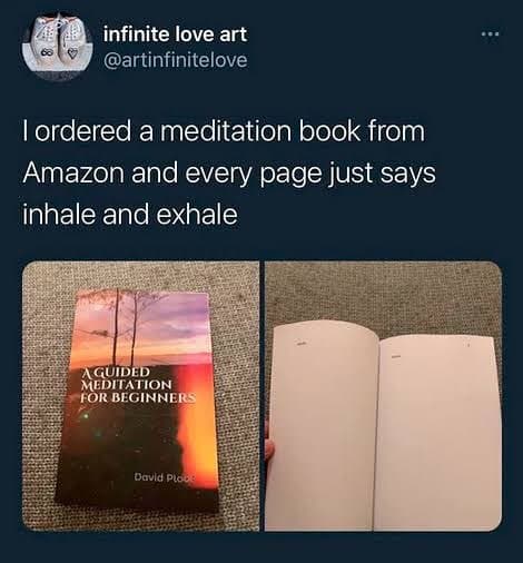 infinite love art
@artinfinitelove

I ordered a meditation book from
Amazon and …