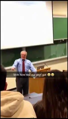 look how red our prof got 😭😭