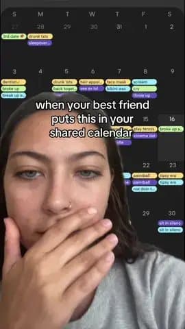 when your best friend puts this in your shared calendar