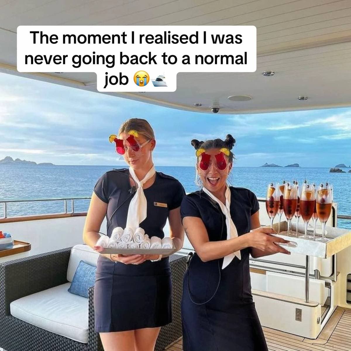 The moment I realised I was
never going back to a normal
job 😭⛴️