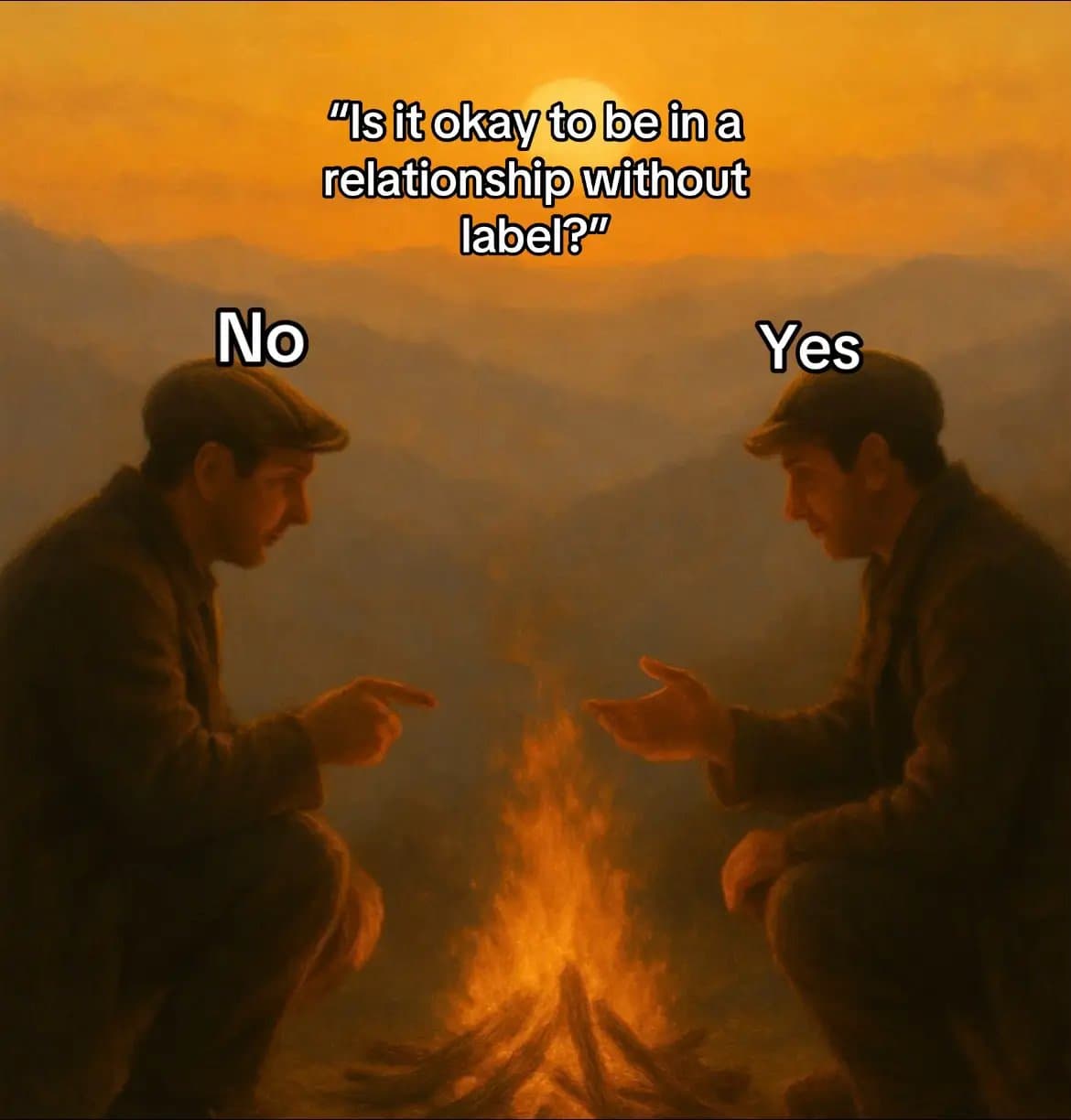 “Is it okay to be in a
relationship without a label?”

No                       …