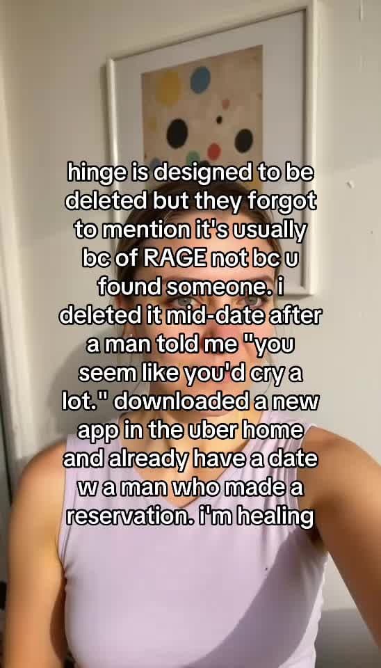 hinge is designed to be deleted but they forgot to mention it's usually bc of RA…