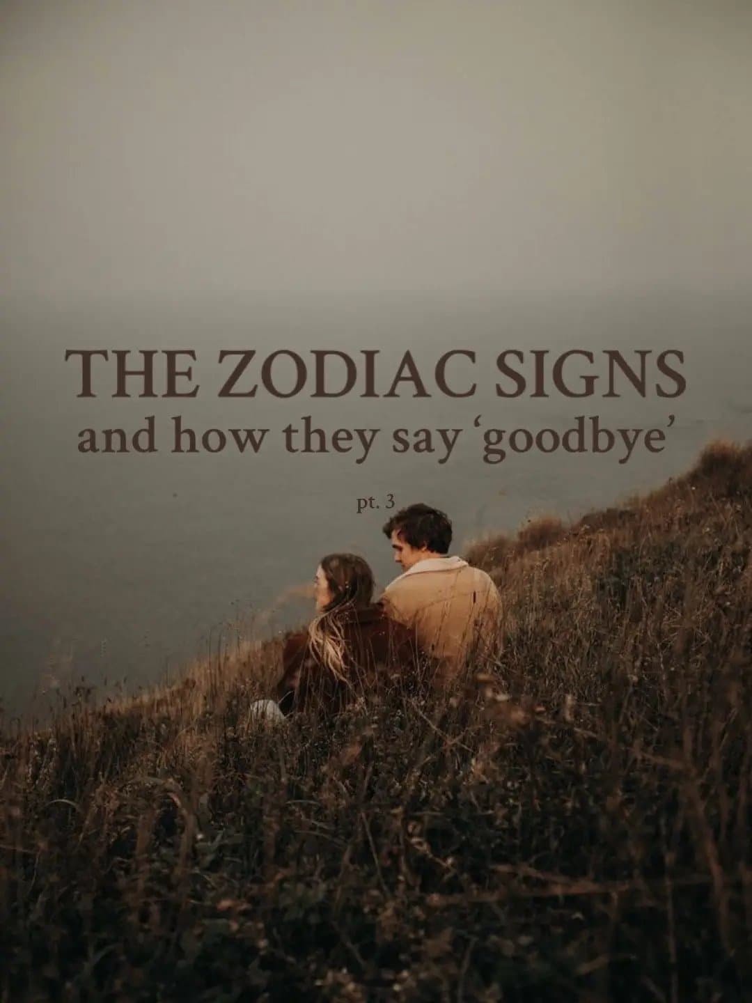 THE ZODIAC SIGNS
and how they say 'goodbye'
pt. 3