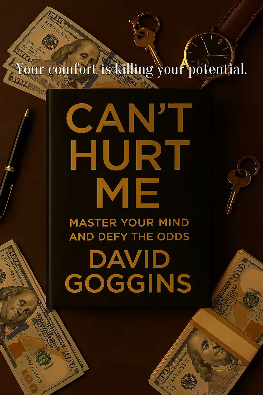 Your comfort is killing your potential.

CAN'T
HURT
ME

MASTER YOUR MIND
AND DEF…