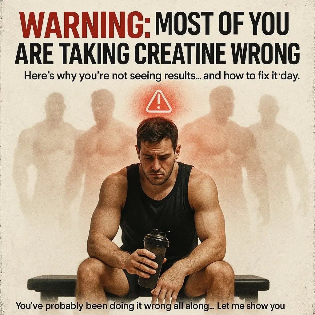 WARNING: MOST OF YOU
ARE TAKING CREATINE WRONG
Here's why you're not seeing resu…
