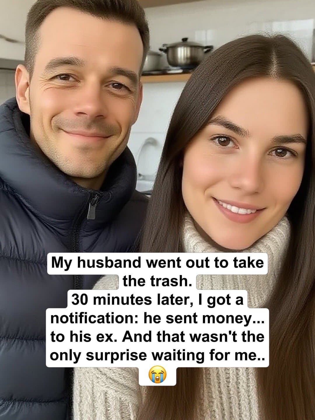 My husband went out to take
the trash.
30 minutes later, I got a
notification: h…