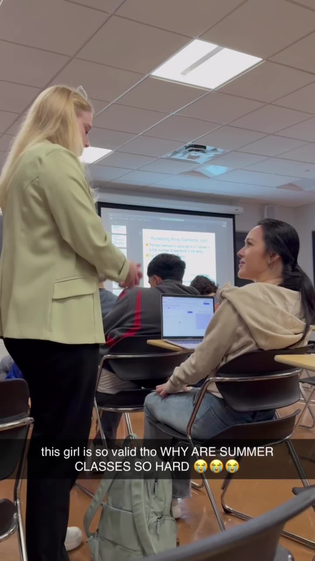 this girl is so valid tho WHY ARE SUMMER
CLASSES SO HARD 😭😭😭