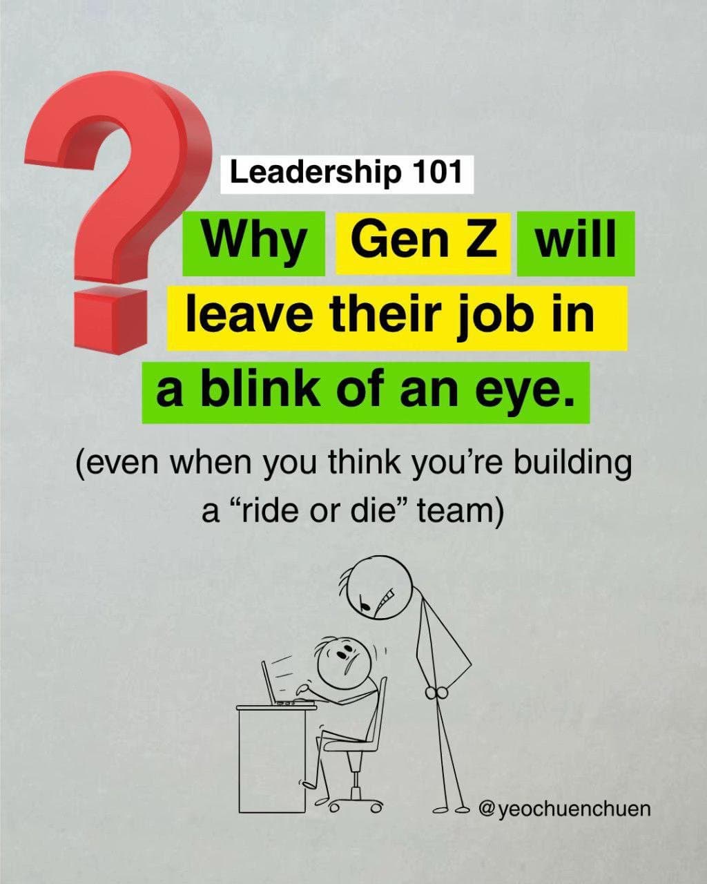 Leadership 101
Why Gen Z will leave their job in
a blink of an eye.
(even when y…
