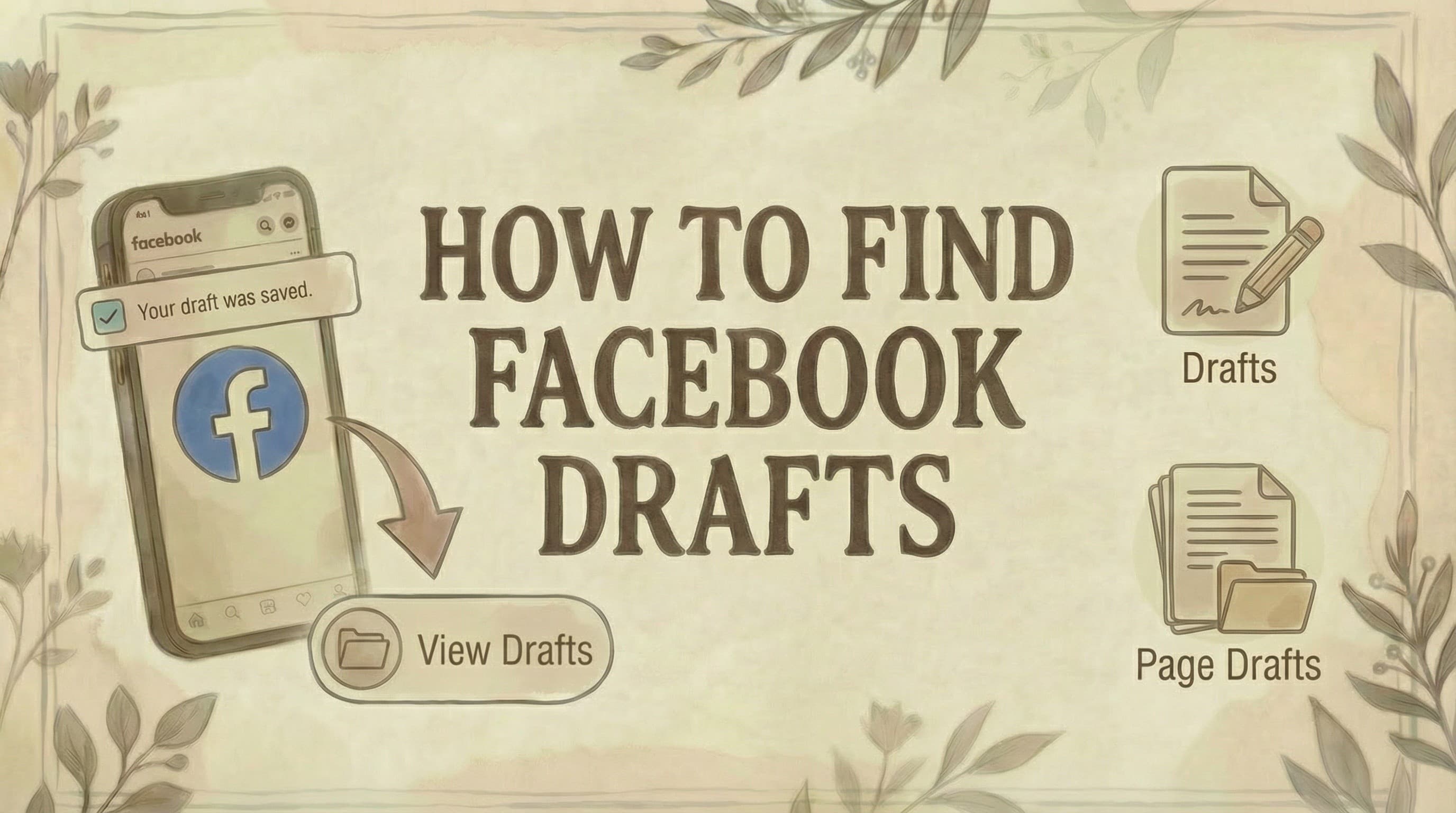 How to Find Drafts on Facebook (2026 Guide)