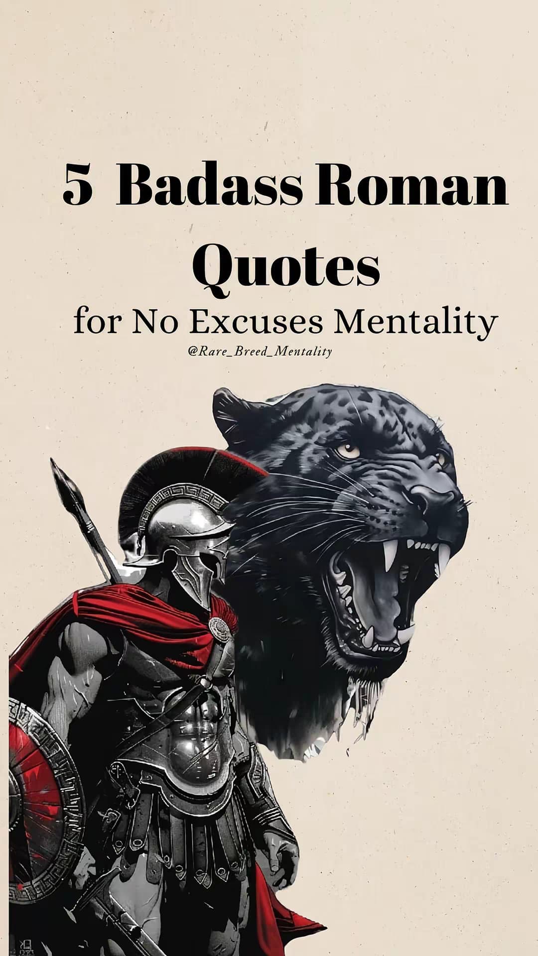Slide 1: 5 Badass Roman
Quotes
for No Excuses Mentality
@Rare_Breed_Mentality