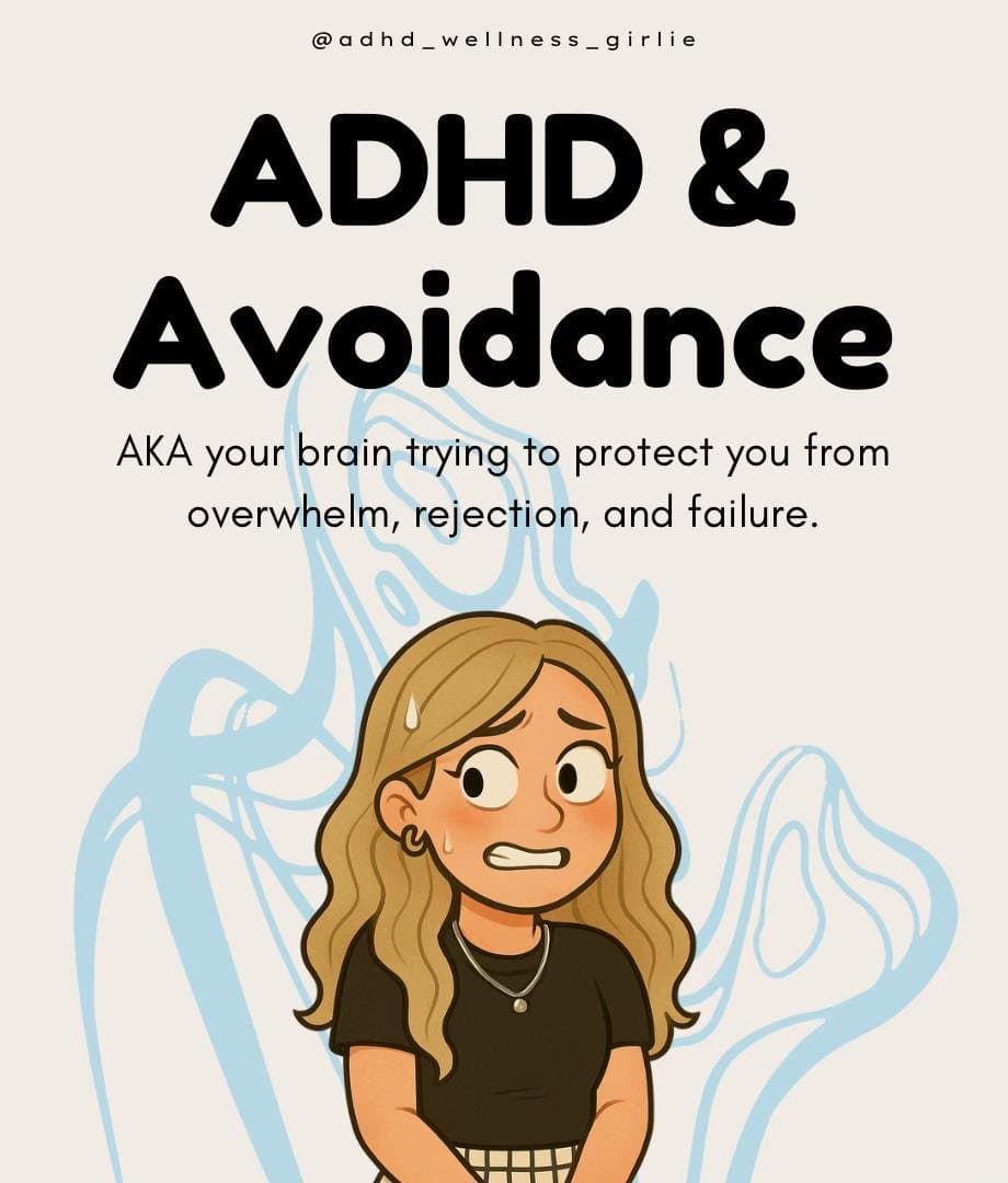 @adhd_wellness_girlie
ADHD & Avoidance
AKA your brain trying to protect you fro…